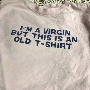 Funny Pink Long Sleeve Cotton Tee Shirt Size Large